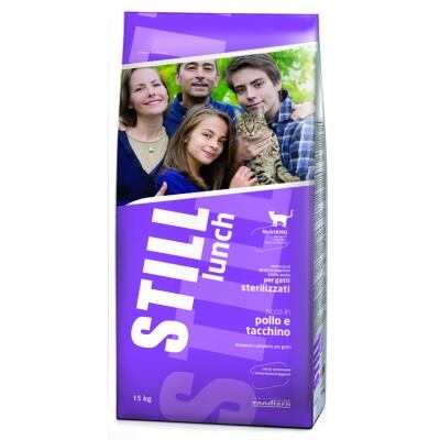 Alimento completo ricco in Maiale Fresco e Riso per il gatto adulto sterilizzato e/o sensibile.
